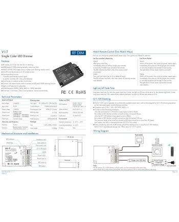 CONTROLADOR V1-T       0/1-10V + PULSADOR + RF
